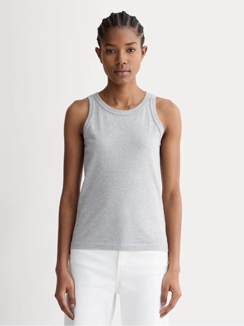 Everlane | The Tank in Essential Cotton - Heather Gray